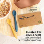 KeaBabies Silicone Baby Spoons, Self Feeding 6-12 months - 3-Pack Baby Weaning Eating Utensils, Toddler First Food Training Spoon, Infant, Kids Feeding Supplies Essential Set,Dishwasher-safe (Valiant)