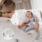 BROLEX Changing Pad Covers for Baby: Boy Girls Ultra Stretchy Soft 2 Pack Starsmoon & Balloon