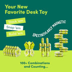 Speks Geode Sphere Magnetic Fidget Toy for Adults | Quiet Adult Sensory Toy for Stress Relief & Anxiety, Office Desk Toy & Top Gadget Gift Idea | Peridot, 12-Piece Set