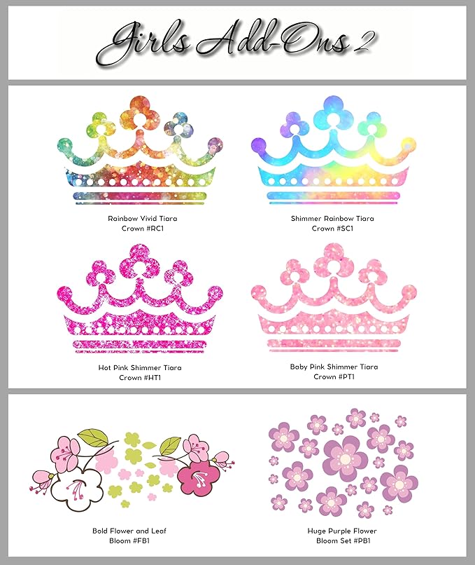 Decor Designs Decals Girls Nursery Baby Grey and Pink Elephant Custom Name Personalized Wall Decal Sticker for Playroom Decor or Baby's Room (Multi-Sizes) (Name with Initial)