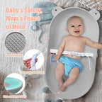 Waterproof Baby Changing Pad, Lightweight and Portable Changing Table with Strap for Changing Diaper, Dresser, Changing Table, Bed, Wipeable Changing Pad, Grey