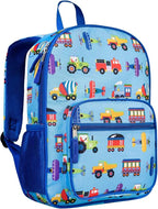 Wildkin ECO rPET Kids Backpack – Recycled, Padded, Adjustable for School & Travel – Trains, Planes & Trucks