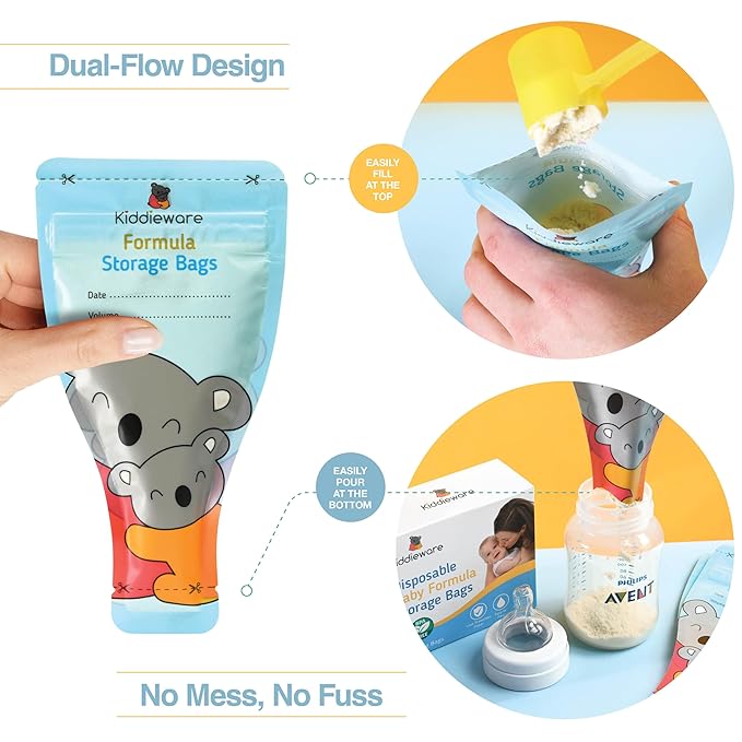 30 Pack Baby Formula Storage Bags Dispenser Disposable Baby Formula Container