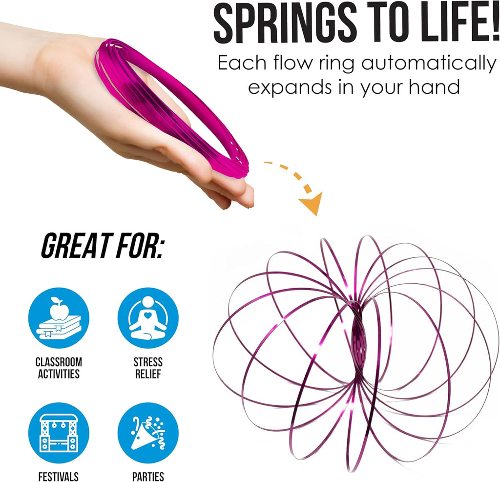 Digital Energy Kinetic Educational Spring Toy - Multi Sensory Interactive 3D Shaped Flow Ring ()