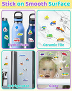 Benresive Reusable Sticker Book for Toddlers 2-4 Years, Fun Travel Stickers for Kids, Waterproof Sticker Books for Toddlers 1-3, Crafts Activities for Todddlers 1-3 2-4 3-5 - Transport