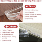 Baby Proofing 26.2ft Long (0.9" Wide),Clear Corner Protectors,Soft Edge Protectors Corner Guards Furniture Corner&Edge Safety Bumpers with Upgraded Strong Adhesive for Sharp Furniture & Table Edges
