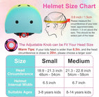 Kids Bike Helmet with DIY Stickers and Knee Pads Elbow Pads Wrist Guard Set for Ages 3-8-14 Toddler Boys Girls Helmet for Roller Skates Cycling Skateboarding Bicycle Scooter
