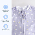 SleepingBaby Zipadee-Zip Transition Swaddle - Cozy Baby Swaddle Blanket with Zipper Convenience - Roomy Wearable Blanket for Easy Diaper Changes - Paperwhite Flowers, Medium (6-12 Month)