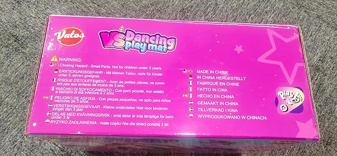VATOS Double Dance Mat for Girls - 4 Game Modes & 9 Challenge Levels with Adjustable Volume, Led Light & Wireless Bluetooth | Music Play Mat Birthday Gifts Toys for Kids Ages 3 4 5 6 7 8 9+ Years Olds