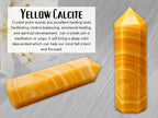 Amazing Gemstone Large Yellow Calcite Crystal Towers ~ Natural Healing Crystal Point Obelisk for Reiki Healing and Crystal Grid (5.5 to 6 INCH)