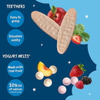 Gerber Baby Food, Baby Snacks, Discovery Pack, Teethers Strawberry Apple Spinach (2) and Yogurt Melts Mixed Berries (2) Peach (2), Crawler (8+ Months) Variety Pack (Pack of 6)