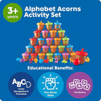 Learning Resources Alphabet Acorns Activity Set, Develops Letter Recognition, Educational Toys for Toddlers, Homeschool, Visual & Tactile Learning Toy, 78 Pieces, Ages 3+