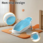 Baby Bathtub Support for Babies 0-6 Months, Foldable Portable Infant Bathtub, Ergonomic Mesh Baby Bath Tub, Blue