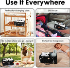 Baby Diaper Caddy Organizer for Girl Boy Large Nursery Storage Bin Basket Portable Holder Tote Bag for Changing Table and Car Baby Shower Gifts Newborn Essentials Must Haves Items black