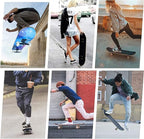 Skateboard,31 x 8 Inch Complete Skateboard, 8-Layer Maple Wood Deck Double Kick Standard Skateboards for Kids, Teens, Adult, Beginner