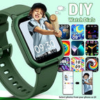 Smart Watch for Kids No Phone Needed, Tempered Glass Fitness Tracker Boy Teens with 19 Sport Modes, Pedometer, Sleep Monitor, Kids Watch Birthday Gifts Toy Gift for Girls Boys 6-16 (Green)
