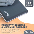 Baby Bath Kneeler and Elbow Rest Pad Set Made of Neoprene & Foam - Non Slip Cushioned Bath Kneeling Pad for Bathing Baby with XL Compartments for Bath Toy Storage for Tub