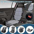 Car Seat Protector for Child Car Seat, 2 Pack Baby Car Seat Covers with Mesh Pockets & Non-Slip Backing 600D Durable Seat Protector Under Baby Car Seat for Car Back Seat (Stripe, Large)