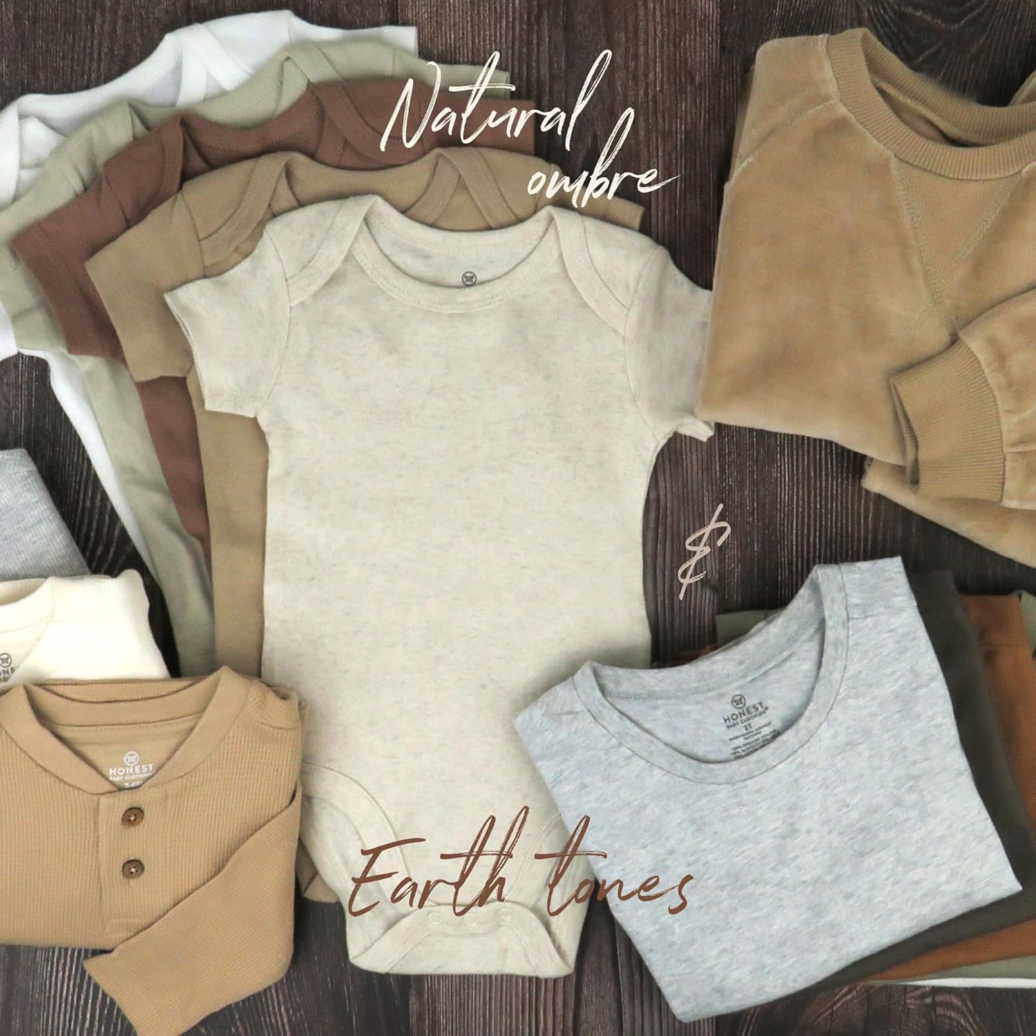 HonestBaby 5-Pack Short Sleeve T-Shirts 100% Organic Cotton Baby, Toddler, Little Kid, Boy, Girl, Unisex