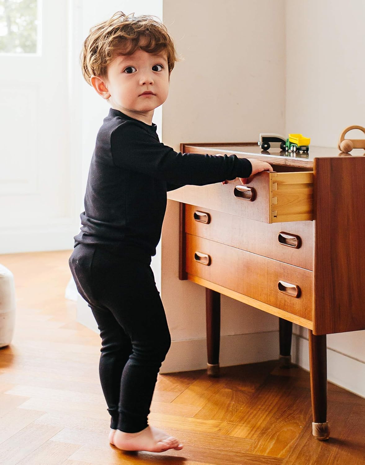 VAENAIT 6M-12Y Toddler Toddler Kids Toddler Girls Boys Soft Comfy Modal Tencel Solid Raglan Sleepwear Pajamas Pjs 2pcs Set