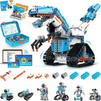 WhalesBot E7 Pro Coding & Remote Control Robot Kit for Kids 8+, Scratch & Modular Programming, Educational Engineering Science Toy Set with Smart Controller/Sensors/Motors for Kids Ages 8-12, 12-16