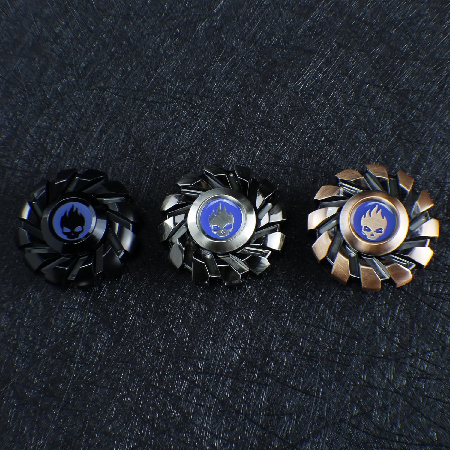 Fidget Spinners, Metal Fidget Toys, Silver Fidget Spinners for Kids and Adults Named Shadow Silver Could Glow in The Dark