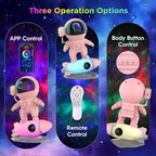 Astronaut Galaxy Projector for Bedroom, Star Projector Galaxy Light with App & Remote Control, White Noises, Bluetooth Speaker, Rocket Night Light for Kids, Ceiling, Gifts, Room Decor