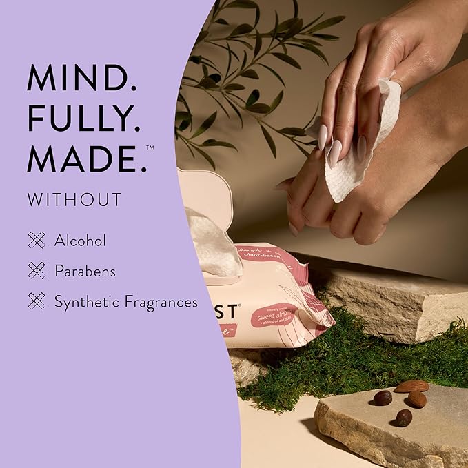 The Honest Company Calm + Cleanse Naturally Scented Wipes | Cleansing Multi-Tasking Wipes | 99% Water, Plant Based, Hypoallergenic | Lavender, 240 Count