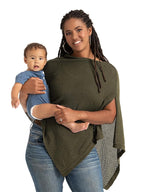 We are Amma | The Cocoon™ - Newborn Essentials Must Haves: Nursing Cover for Breast Feeding Essentials | Nursing Sweater Used as Breastfeeding Cover (Olive, Plus Size)