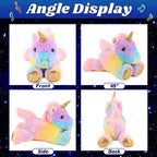 Cuteoy Glowing LED Unicorn Light-up Nightlight Toys Musical Plush Stuffed Animal Singing Lullabies Birthday Christmas Plushies Gifts for Kids Boys Girls,13"