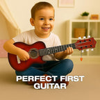 23" Acoustic Guitar, Kids 6 String Toy Guitar - Realistic Steel Strings - Beginner Practice First Musical Instrument for Children, Toddlers (Mahogany)