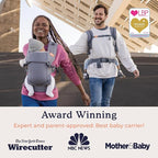 Beco Gemini Baby Carrier from Newborn to Toddler - Certified Ergonomic Newborn Baby Carrier for Infants and Children of 7-35 lbs - M Shape, Adjustable Seat, 100% Cotton (Dots)