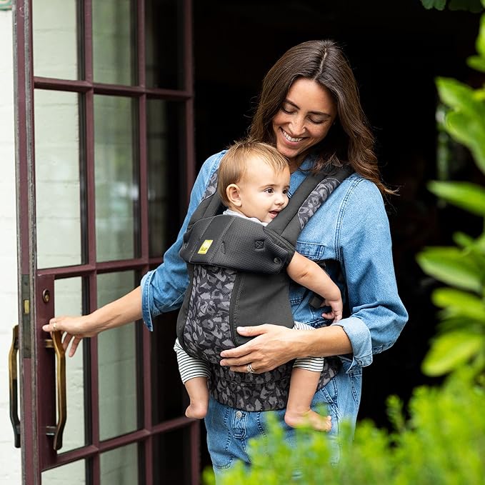LÍLLÉbaby Complete All Seasons Ergonomic 6-in-1 Baby Carrier Newborn to Toddler - with Lumbar Support - for Children 7-45 Pounds - 360 Degree Baby Wearing - Inward & Outward Facing - Twilight Leopard