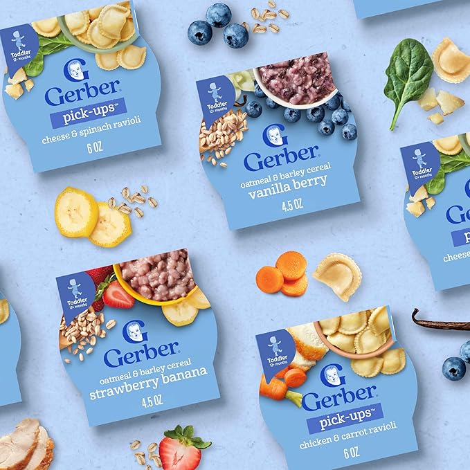Gerber Toddler Food, Ravioli Multipack, Gerber Pick-Ups, Baby Led Feeding, Variety 6PK