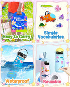 Benresive Reusable Sticker Books for Kids 2-4, Sticker Books for Toddlers 1-3 2-4, Toddler Travel Toys Activities Crafts Gifts - Ocean