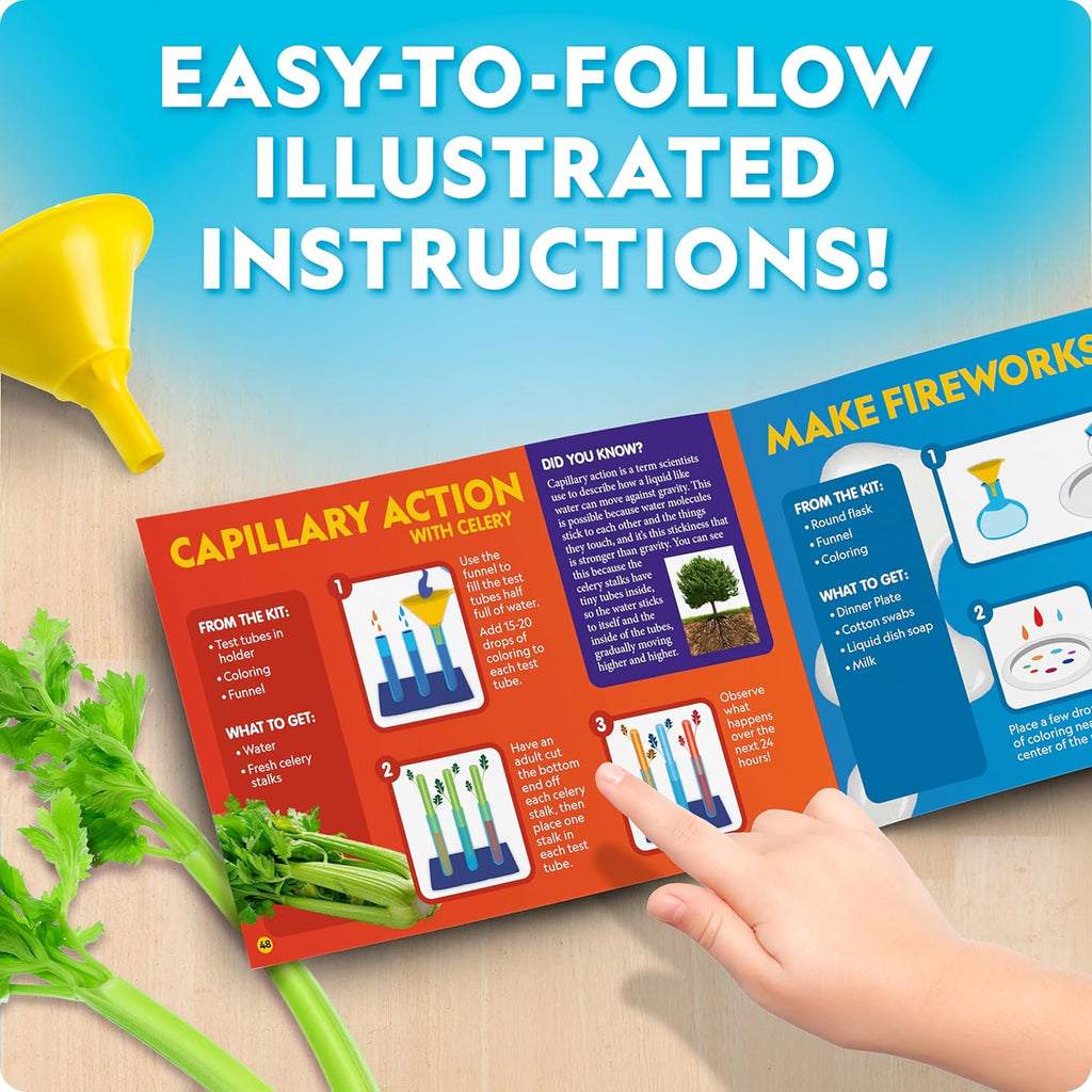 National Geographic Kids Junior Chemistry Set - Complete Early Learning Lab Kit with 50 Science Experiments and 20+ Lab Tools for Kids Aged 4-6