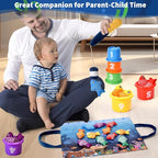 Montessori Toys for 1 Year Old,20PCS Baby's Sensory Toy First Fishing Toy Set for 1-3 Boy Girl Birthday Gift,Educational Learning Toys Stacking Cups Number Counting, Color Sorting for 12-18 Month Baby