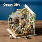 Rolife DIY Miniature House Kit Miller's Garden, Tiny House Kit for Adults to Build, Mini House Making Kit with Furnitures, Halloween/Christmas Decorations/Gifts for Family Friends (Miller's Garden)