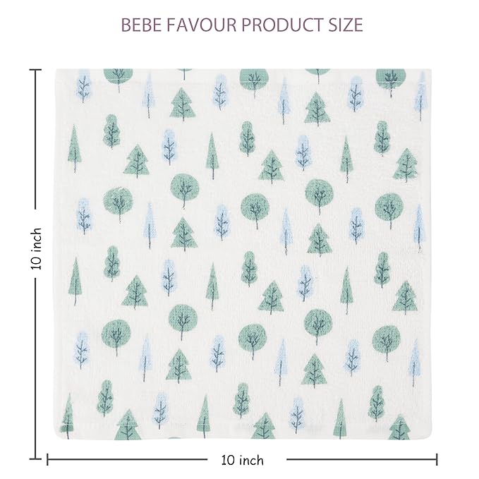 Baby Washcloths 6 Pack 100% Cotton Soft and Absorbent Terry 10" x 10" Wash Cloths Wipes for Face Hand Body Burp Rag with Sensitive Skin for Newborns Infants Toddlers