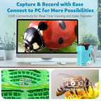 1000X Pocket Microscope for Kids - 4K 2.0" Screen, Digital Mini Scope with Slides Kit, Rechargeable Lab Handheld Portable Microscopes for Kids 4-12 Students Teens