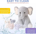 5 Pieces Elephant Stuffed Animals for Girls, 1 Mommy Elephant with 4 Babies Soft Plush Set Toys Gifts for Kids Children 3 4 5 6 7 8 9 Years, Christmas, Birthday, Children's Day