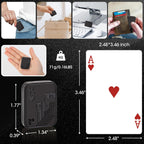 Fidget Toys 2 Pack, Magnetic Metal Haptic Fidget Slider Poker Card, EDC Fidget Toys for Adults,Relieve Stress Anxiety ADHD (Black)