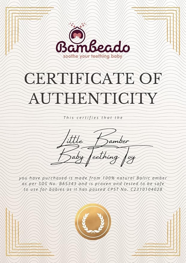 LittleBamber Baby Teething Toy – Natural Rubber Giraffe Teether for Babies 6–12 Months, BPA-Free, Textured Toy for Comfort and Oral Development