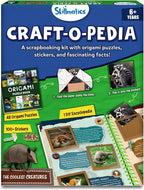 Skillmatics Scrapbooking Kit & Origami Puzzle Book - 48 DIY Folding Puzzles with Fun Fact Encyclopedia, STEM Learning & Travel Toy, Brain Teasers, Educational Gifts for Ages 6, 7, 8, 9, 10 and Up