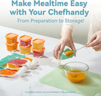 Chefhandy Baby Food Maker, Steamer & Blender, Puree Maker with Auto/Manual Blend, Steam Basket, Bottle Warmer & Sterili-zer, Compact Easy-to-Clean Baby Food Processor (White Blue)