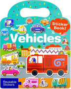 Benresive Reusable Sticker Books for Kids 2-4, Sticker Books for Toddlers 1-3 2-4, Toddler Travel Toys Activities Crafts Gifts - Vehicle