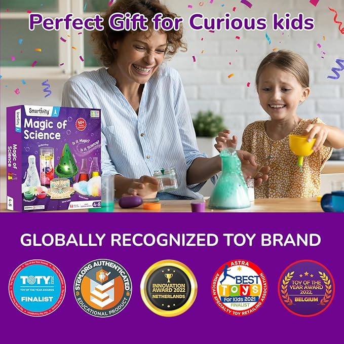 Smartivity Magic Science Kit for Kids Ages 4, 5, 6, 7, 8 Years | 50+ Amazing Science Experiments I Birthday Gifts for Boys & Girls | I Educational Toy for Kids Age 4-8 Years Old