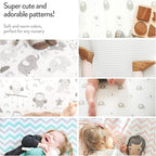 Travel Crib Fitted Sheets Compatible With Guava Lotus, Baby Bjorn, Dream on Me Travel Crib Light Playard – Fits Perfectly on 24 x 42” Mattress Without Bunching Up – Snuggly Soft Jersey Cotton – 2 Pack