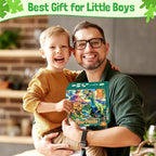 ZIZZ Dinosaur Floor-Puzzles Toy for Kids: 70Piece Dinosaur Puzzle for Kids Age 3 4 5 6 7 8 Year Olds Boy Learning & Educational Games Toys Toddlers Best Gifts for Birthday Christmas