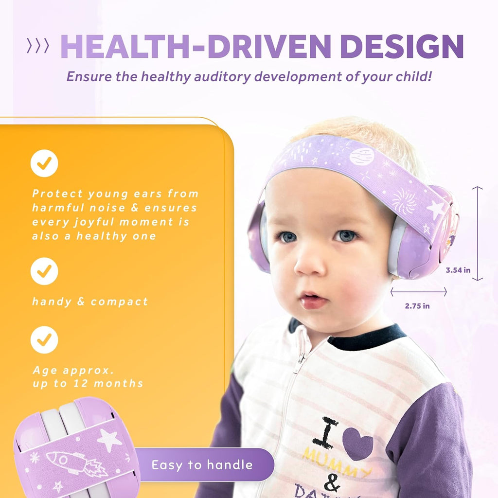 Schallwerk ® Mini+ Baby Ear Muffs – Infant Noise Cancelling Headphones, Toddler Ear Protection, Baby Headphones for Noise